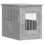 Vidaxl meuble de cage pour chiens gris b�ton 55x80x68 cm