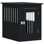 Vidaxl meuble de cage pour chiens noir 45x62x59 cm bois d'ing�nierie