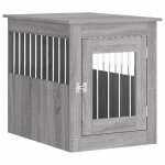 Vidaxl meuble de cage pour chiens sonoma gris 55x75x65 cm