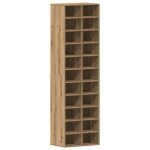 Vidaxl meuble  chaussures chne artisanal 54x34x183cm bois ingnierie