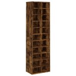Vidaxl meuble  chaussures chne fum 54x34x183 cm bois d'ingnierie