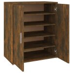 Vidaxl meuble � chaussures ch�ne fum� 60x35x70 cm bois d'ing�nierie