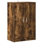 Vidaxl meuble � chaussures ch�ne fum� 60x35x92 cm bois d'ing�nierie