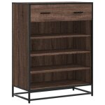 Vidaxl meuble  chaussures chne marron bois d'ingnierie et mtal