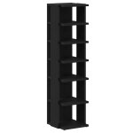 Vidaxl meuble � chaussures en ch�ne noir 25 x 27 x 102 cm bois d'ing�nierie