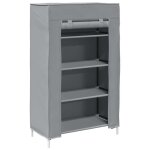Vidaxl meuble  chaussures gris 60, 5x30x97 cm tissu non tiss