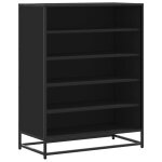 Vidaxl meuble  chaussures noir 75x38x97, 5 cm bois d'ingnierie mtal