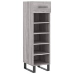 Vidaxl meuble  chaussures sonoma gris 30x35x105 cm bois d'ingnierie