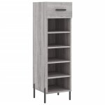 Vidaxl meuble  chaussures sonoma gris 30x35x105 cm bois d'ingnierie