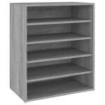 Vidaxl meuble  chaussures sonoma gris 60x35x70 cm bois d'ingnierie