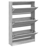 Vidaxl meuble  chaussures sonoma gris 80x21x125, 5cm bois d'ingnierie