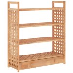 Vidaxl meuble  chaussures avec tiroir 70x27x81cm bois massif de noyer