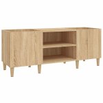 Vidaxl meuble � disques ch�ne sonoma 121x38x48 cm bois d'ing�nierie