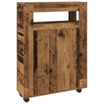 Vidaxl meuble troit de salle de bain  roulettes vieux bois