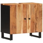 Vidaxl meuble d'vier 62x33x58 cm bois d'acacia et d'ingnierie