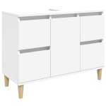 Vidaxl meuble d'vier blanc 80x33x60 cm bois d'ingnierie