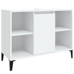 Vidaxl meuble d'�vier blanc 80x33x60 cm bois d'ing�nierie