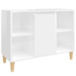 Vidaxl meuble d'�vier blanc brillant 80x33x60 cm bois d'ing�nierie