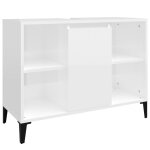 Vidaxl meuble d'vier blanc brillant 80x33x60 cm bois d'ingnierie
