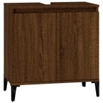 Vidaxl meuble d'�vier ch�ne marron 58x33x60 cm bois d'ing�nierie