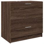 Vidaxl meuble d'vier chne marron 59x37x59 cm bois d'ingnierie