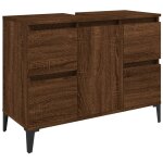 Vidaxl meuble d'vier chne marron 80x33x60 cm bois d'ingnierie