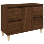 Vidaxl meuble d'vier chne marron 80x33x60 cm bois d'ingnierie