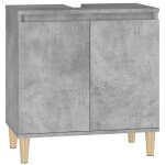 Vidaxl meuble d'�vier gris b�ton 58x33x60 cm bois d'ing�nierie