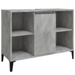 Vidaxl meuble d'�vier gris b�ton 80x33x60 cm bois d'ing�nierie