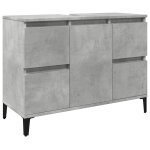 Vidaxl meuble d'vier gris bton 80x33x60 cm bois d'ingnierie