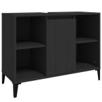 Vidaxl meuble d'vier noir 80x33x60 cm bois d'ingnierie
