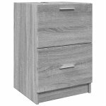 Vidaxl meuble d'�vier sonoma gris 40x37x59 cm bois d'ing�nierie