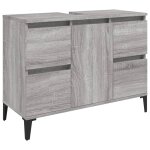 Vidaxl meuble d'vier sonoma gris 80x33x60 cm bois d'ingnierie