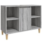Vidaxl meuble d'vier sonoma gris 80x33x60 cm bois d'ingnierie