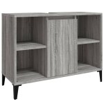 Vidaxl meuble d'�vier sonoma gris 80x33x60 cm bois d'ing�nierie