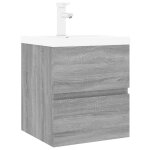 Vidaxl meuble lavabo avec bassin intgr sonoma gris bois d'ingnierie