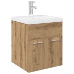 Vidaxl meuble lavabo avec bassin et robinet intégrés chêne artisanal Vidaxl meuble lavabo avec bassin et robinet intégrés chêne artisanal