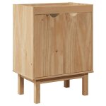 Vidaxl meuble de lavabo de salle de bain otta 59x40x80 cm bois massif