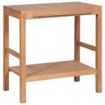 Vidaxl meuble - lavabo de salle de bains teck massif 74x45x75 cm