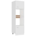 Vidaxl meuble micro - ondes  lyon  blanc 60 x 57 x 207 cm bois d'ing�nierie
