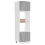 Vidaxl meuble micro - ondes  lyon  gris sonoma 60 x 57 x 207 cm bois d'ingnierie