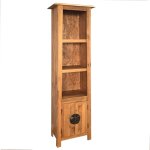 Vidaxl meuble de salle de bain autoportant bois pin massif 48x32x170cm