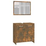 Vidaxl meubles de salle de bain ch�ne fum� bois d'ing�nierie