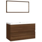 Vidaxl meubles de salle de bain chêne marron bois d'ingénierie Vidaxl meubles de salle de bain chêne marron bois d'ingénierie