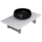 Vidaxl meuble de salle de bain en deux pièces céramique blanc Vidaxl meuble de salle de bain en deux pièces céramique blanc