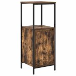 Vidaxl meuble de salle de bain avec tagres chne fum 36x35x95 cm