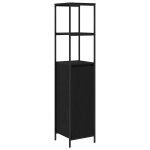 Vidaxl meuble de salle de bain avec �tag�res ch�ne noir 36x35x165 cm