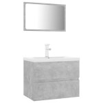 Vidaxl meubles de salle de bain gris béton bois d'ingénierie Vidaxl meubles de salle de bain gris béton bois d'ingénierie