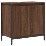 Vidaxl meuble salle de bain lavabo chêne marron 60x34, 5x60 cm Vidaxl meuble salle de bain lavabo chêne marron 60x34, 5x60 cm