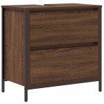 Vidaxl meuble salle de bain lavabo tiroirs chne marron 60x34, 5x60 cm